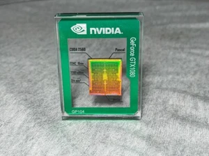 NVIDIA Crystal Card GTX 1080 GPU IC Die Specimen Tech Cyber Art Decoration Gift - Picture 1 of 5