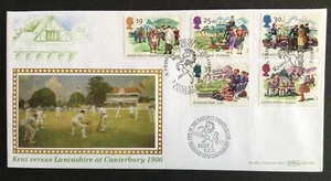 GB Benham 1994 Juego de Verano en Kent v Lancashire Cubierta del Primer Día - Canterbury - Imagen 1 de 1