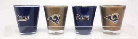 St Louis Rams Shot Glass Set Acrylic Set of 4 Cover