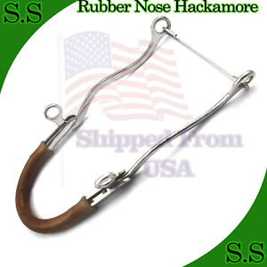  Rubber Nose Hackamore 8"- Stainless Steel BT-001