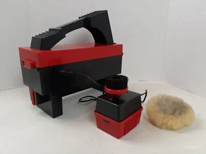 Vintage Rare 1964 Red Shoe Shine Box Plastic Groomer Shoe Stand & Buffer *READ* - Picture 1 of 16