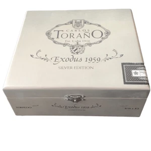 Pre Owned Carlos Torano Exodus 1959 Silver Edition Cigar Box Torpedo - Picture 1 of 16