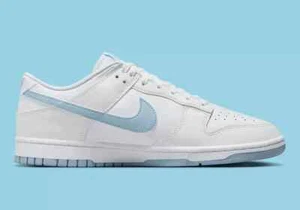 Nike Dunk Low Shoes White Light Armory Blue DV0831-109 Men's Size 13 NIB - Picture 1 of 8