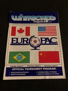 1983 Soccer Tournament Program Vancouver Whitecaps VS Seattle Sounders EURO PAC - Picture 1 of 6