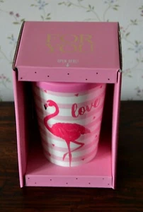 Depesche ISOLIERBECHER in Papp-Box, 350 ml, "LOVE", Flamingo, Neu - Picture 1 of 1