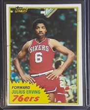 1981-82 Topps Julius Erving #30 basketball card Philadelphia 76ers