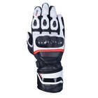 Oxford RP-2 2.0 Sportowe długie skórzane rękawiczki Stealth czarne / białe / czerwone