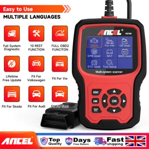 ANCEL VD700 Apto para VW Coche OBD2 Escáner Lector de Código Todo Sistema Herramienta de Diagnóstico - Imagen 1 de 9