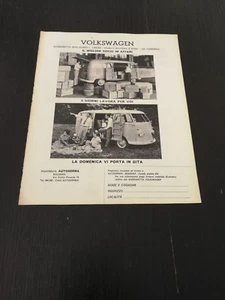 1961 VOLKSWAGEN GIARDINETTA 231/M13 VAN FURGONE PUBBLICITA ORIGINAL VINTAGE AD - Bild 1 von 1