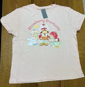 Strawberry Shortcake Pink Oversized T-shirt Size L NWT - Picture 1 of 4