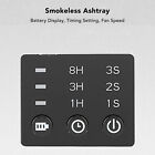 (Black)Air Purifier Ashtray Smokeless Ashtray USB Charge 8000mAh Battery Odour