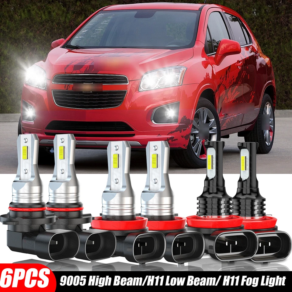 Kit de bombillas faros LED haz alto/bajo + luz antiniebla para Chevy Trax 2013-2016 Foto 1 de 4