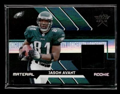 2006 Leaf Rookies & Stars #265 Jason Avant Longevity Black #/10 - Image 1 of 2