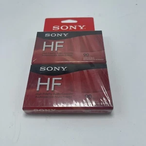 Paquete de 2 cintas de casete en blanco para grabación de audio de 90 minutos Sony High Fidelity HF nuevas - Imagen 1 de 5