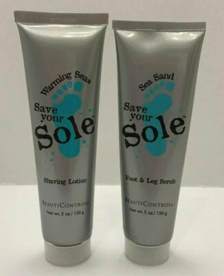 Loción exfoliante y afeitadora BeautiControl Save Your Sole para pies y piernas sellada nueva de stock  Foto 1 de 3