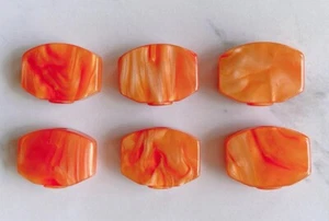 Acrylic button only fit for Grover Machine Head peg Orange-Red color 6p FR03R - Picture 1 of 4