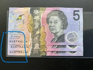2016 Australian $5 Banknote Queen Elizabeth II - Picture 1 of 3