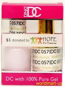 DND DC Gel Nail Polish 18ml-0.6fl.oz Gel Color Duo DC057- WHITE BUNNY - Picture 1 of 1