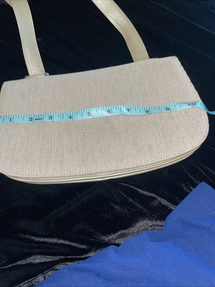 Bandolera Stuart Weitzman Beige, Tela y Cuero. Foto 1 de 4