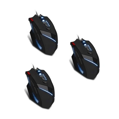  3pcs Optical USB Gaming Mouse 7 Buttons 7200 DPI Professional Gaming Mouse - Image 1 of 4