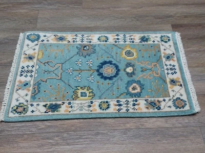 Alfombra Bohemia Oushak, Alfombra Turca Oushak, Alfombra Contemporánea Hecha a Mano, 2x3 Pies Foto 1 de 4