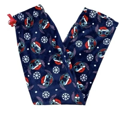 Disney MERRY STITCHMAS Lilo & Stitch Plush Winter Lounge PAJAMA PANTS Unisex XXL - Image 1 of 4