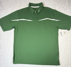 Nike Dri Fit Golf Polo Verde Uomo Stile Medio # T9SS0074 Nuova con etichette - Foto 1 di 5