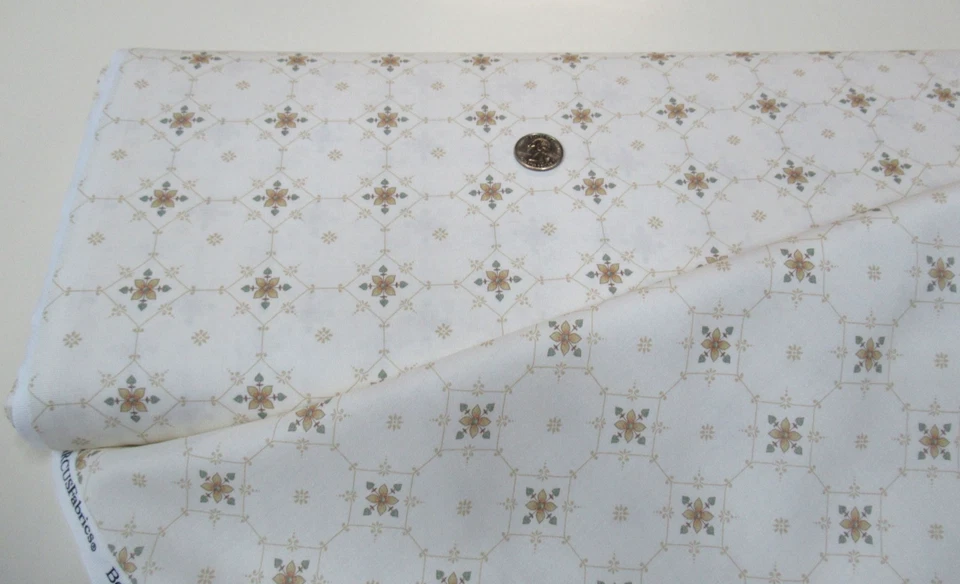 Tela artesanal de edredón MARCUS AZULEJO FLORAL 10 yardas (r-650857) ¡PERNO DE DIARIO BOTÁNICO! Foto 1 de 1