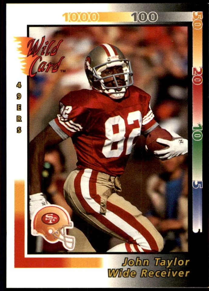 John Taylor 1992 Wild Card #99 49ers NFL READ FREE SHIPPING AutographDen - Image 1 of 2