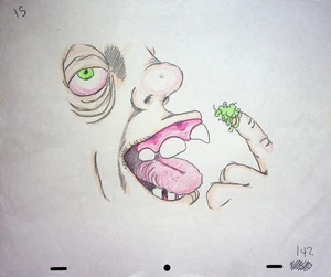 Lloyd's Lunchbox IV 1997 Gregory Ecklund Production Hand Drawn Animation Cel - Bild 1 von 2