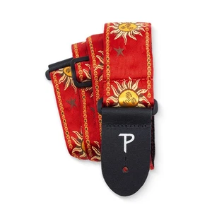 Perri’s Leathers Jacquard Guitar Straps, 39" to 58", Yellow Celestial Suns On... - Picture 1 of 7