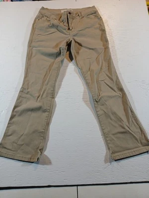 Faded Glory Cream Coffee Narrow Stretch Boot Cut Pants 10p - Image 1 of 2