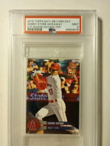 2018 Topps National Baseball Card Day Cello Pack, PSA 9 Ohtani Top RC - Picture 1 of 3
