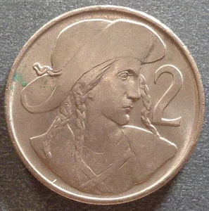 Czechoslovakia, Cu-Ni 2 Koruny, 1947, toned - Picture 1 of 2
