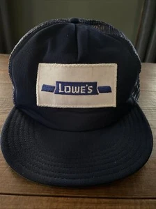 Vintage LOWE'S Home Improvement Snapback Mesh back Hat Cap Logo Patch Trucker - Picture 1 of 12