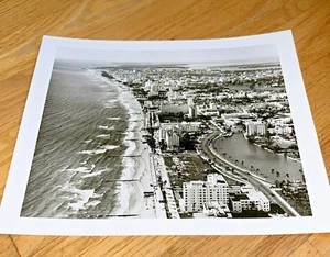 1950's Aerial View of  MIAMI  BEACH FLORIDA Black & White Photograph #3 BELMAR - Picture 1 of 5
