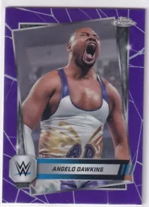 Topps Chrome WWE 2024 Nr. 63 Angelo Dawkins Purple Refractor - Bild 1 von 2