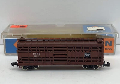 N Scale Roco No.28687 Box Car Train Burlington Route CB&O #52148. - Image 1 of 4