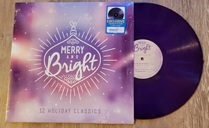 Merry & Bright 12 Holiday Classics Purple Vinyl LP James Brown Sheryl Crow - Picture 1 of 2