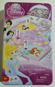 Disney Princess Land of Enchantment Game Tin With Bonus Checkers Game Sealed NIP - Picture 1 of 9