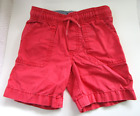 Genuine Oshkosh B'Gosh Boys 3T Red 100% Cotton Shorts - Pockets & Drawstring