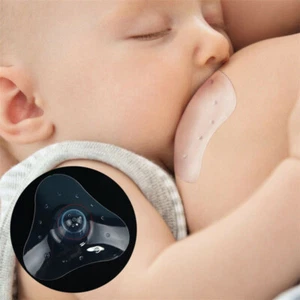 2Pcs Triangular Semicircle Silicone Breast Feeding Nipple Protectors Extra Soft - Picture 1 of 10