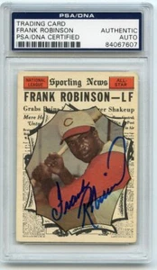 FRANK ROBINSON Signed 1961 Topps All-Star Hi #581 Reds HOF  PSA/DNA Encapsulated - Picture 1 of 1