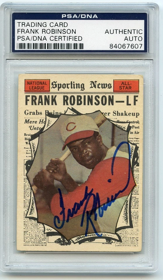 FRANK ROBINSON Signed 1961 Topps All-Star Hi #581 Reds HOF  PSA/DNA Encapsulated - Image 1 of 1