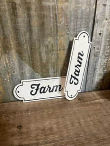 White Farm Sign - Picture 1 of 1