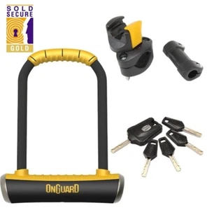 OnGuard U-Lock D-Lock Shackle Bike SOLD SECURE GOLD 115x230mm PITBULL 8003 - Picture 1 of 12