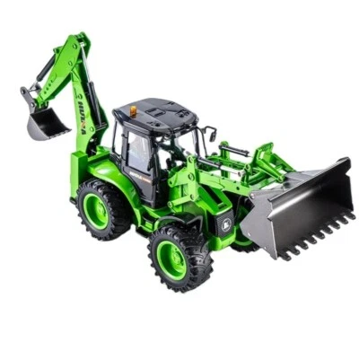 New Huina 1579 RC Backhoe Wheel Loader 1:14 9CH RTR Construction Toy USA Stock - Image 1 of 4