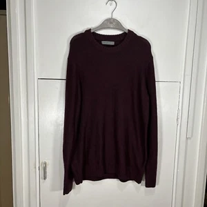 Icebreaker Jumper Burgundy Wool Long Sleeve Pullover Size Large Men’s - Picture 1 of 8