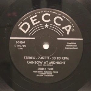 Ernest Tubb - 45 - Rainbow At Midnight / I'Ll Always Be Glad To Take You Back - Picture 1 of 2