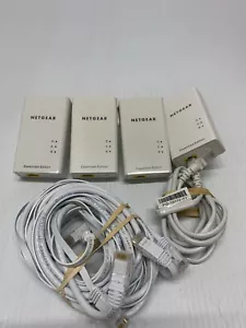 Netgear PL1000v2 Powerline 1000 Mbit/s Gigabit Port Menge 4 mit Kabel KOSTENLOSER VERSAND - Bild 1 von 8